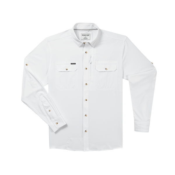 Poncho Original Shirt | White | Long Sleeve L Regular