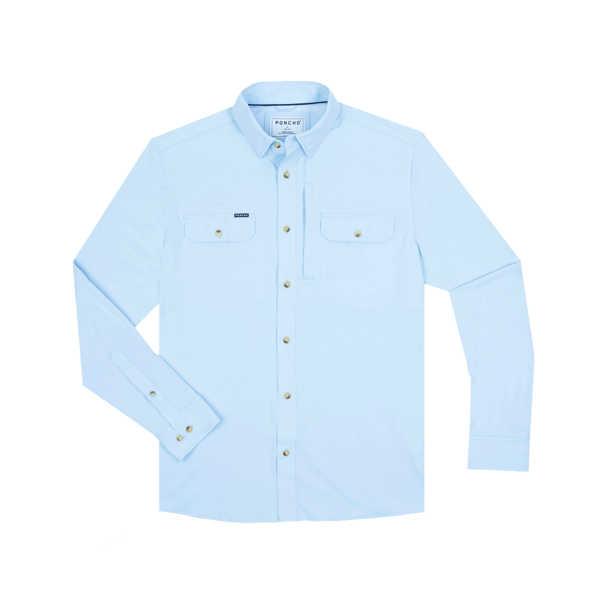 The Purist - Blue Long Sleeve Shirt – Poncho