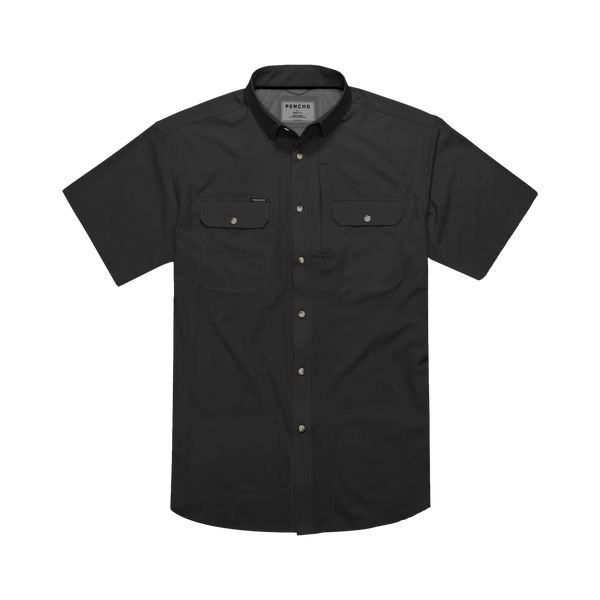 4 POCKET SHIRT PONCHO IN MIDNIGHT BLUE WASHED POPLIN - GREI