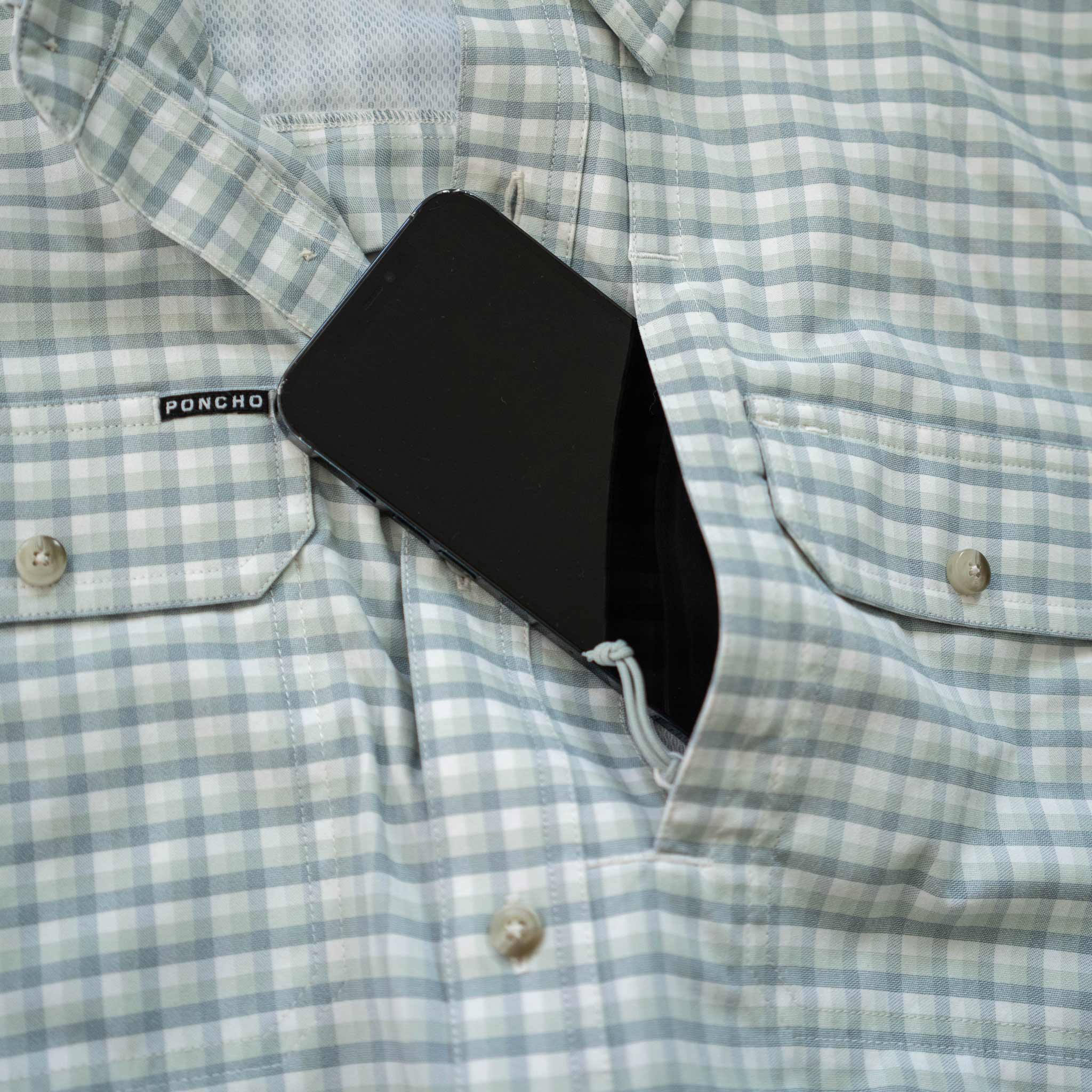 Close up lens of phone pocket