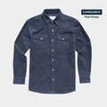 product pic for navy corduroy pearl snap shirt