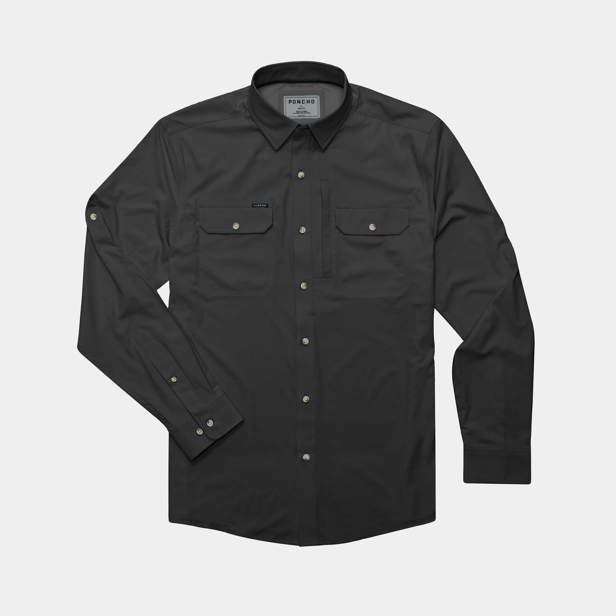 Poncho Fishing Shirt | Black Long Sleeve