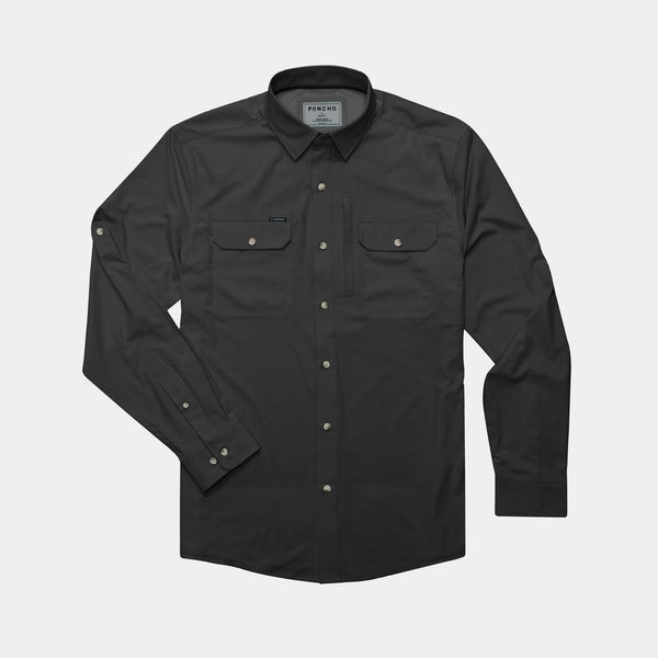 The Black Smoke - Black Long Sleeve Shirt – Poncho