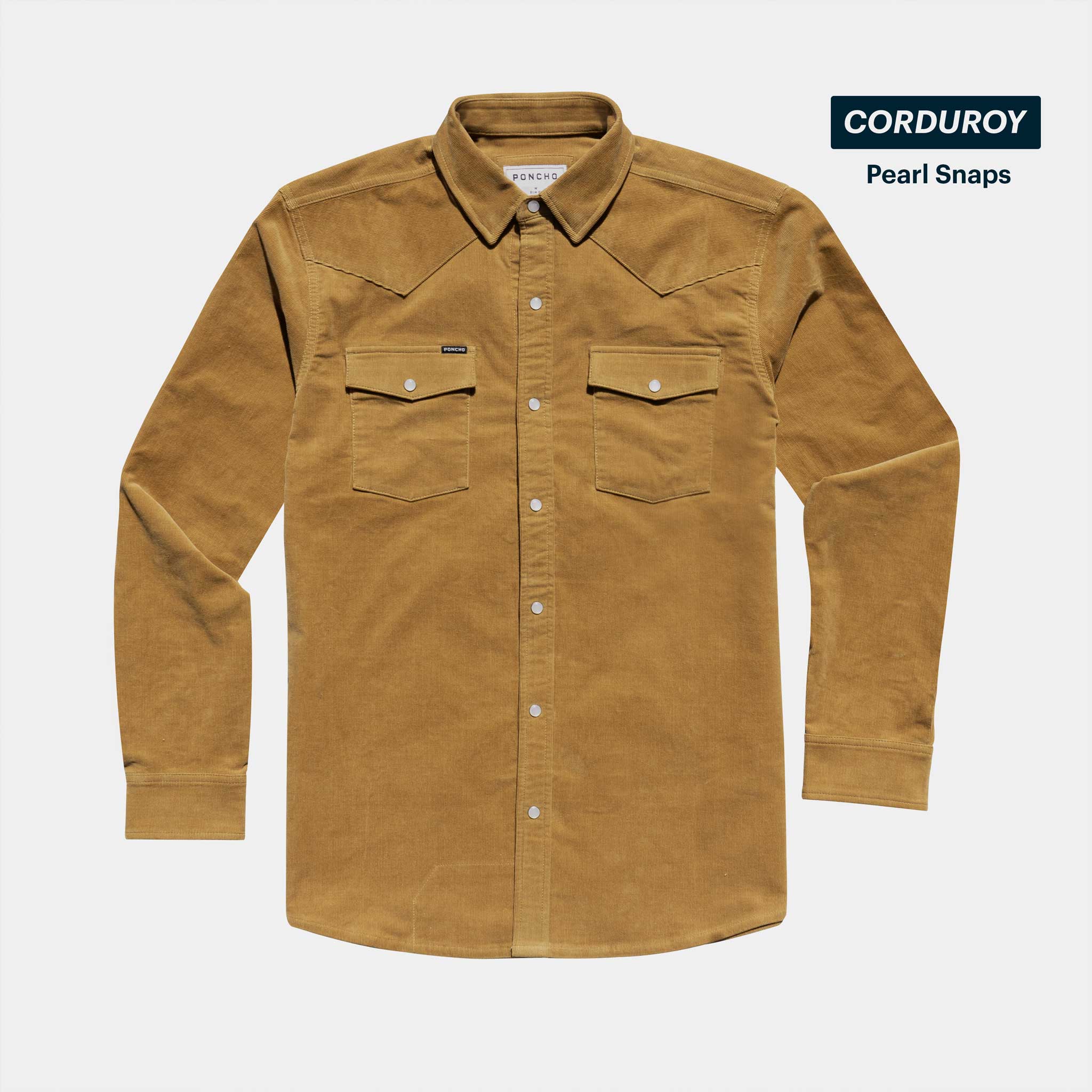 Poncho Corduroy Western Shirt | Camel