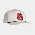 White hat with Redfish logo on the front 