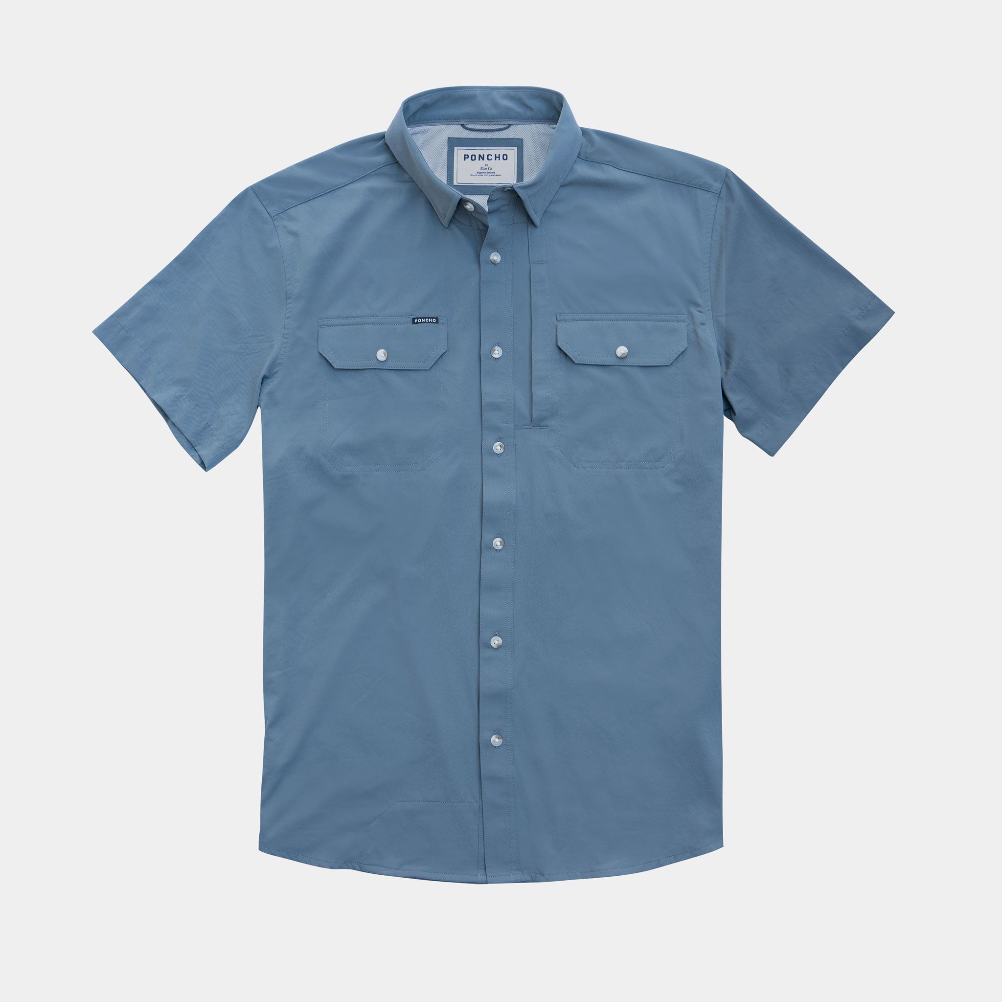 Short sleeve blue shirt