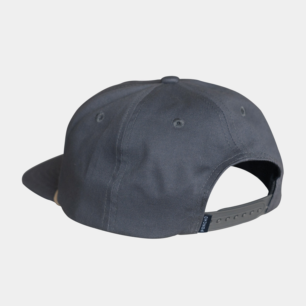 Navy Hat with Poncho logo - back view