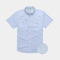 Short Sleeve microcheck shirt blue 