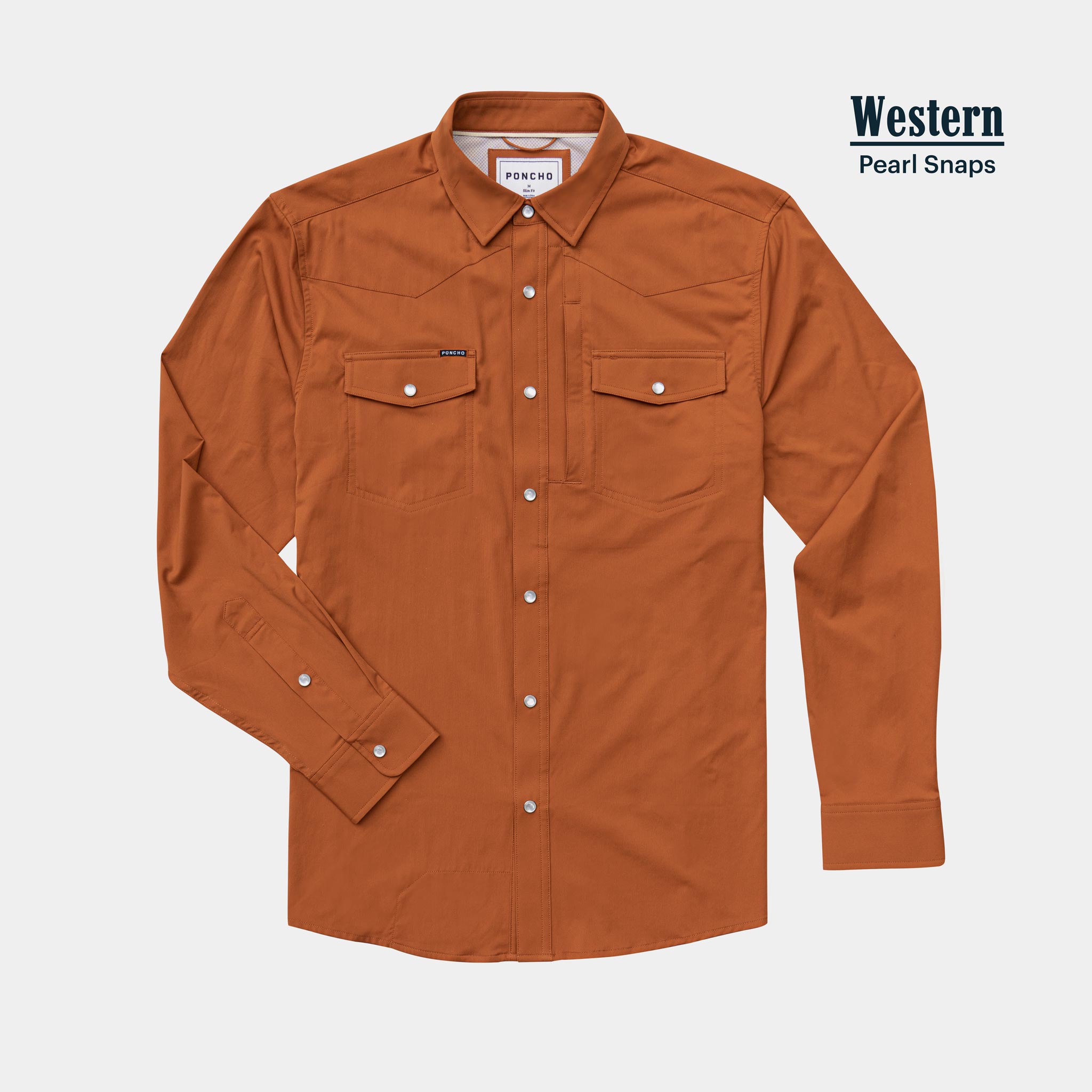 Product photo of The 2005, a burnt orange western  long sleeve shirt