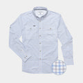 Blue & Grey plaid shirt long sleeve 
