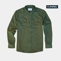 moss green flannel product pic