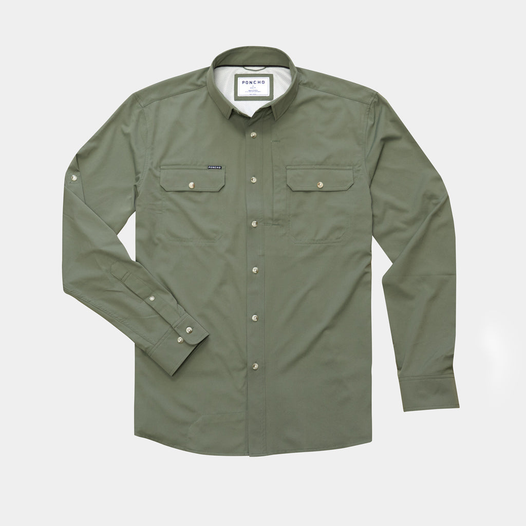 Moss green long sleeve shirt 