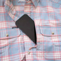 close chest zipper pocket on shirt 