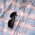 closeup shades slit on shirt chest pocket