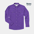 product image of purple long sleeve western shirt