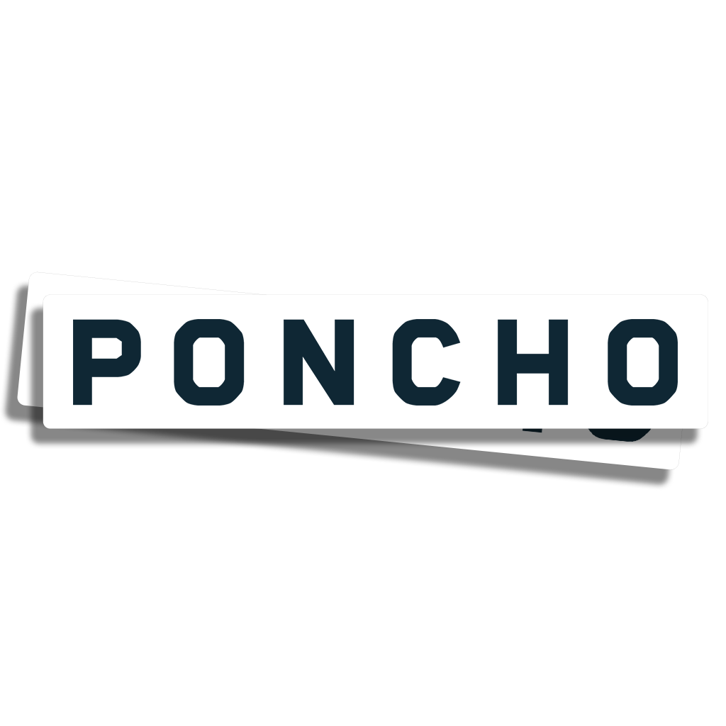 Poncho with logo