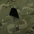 short sleeve camo shirt cell phone